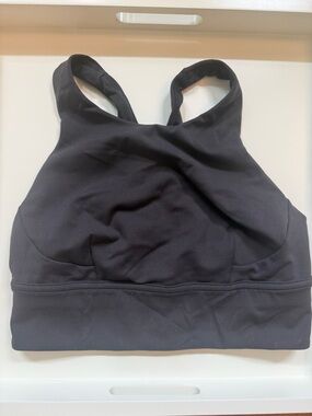 Lululemon Black crop top/longline sports bra